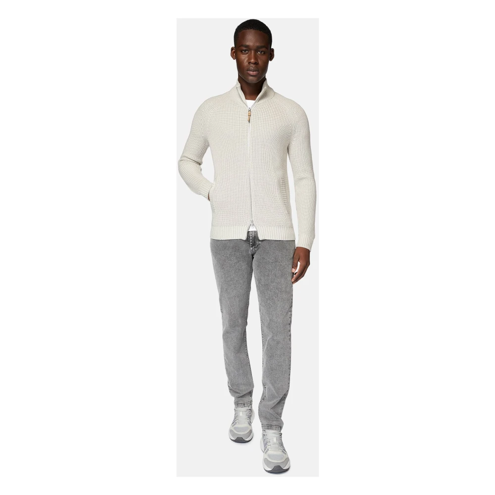 Boggi Milano Full-Zip Jumper Beige Heren