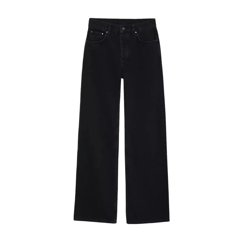 Anine Bing Women's Black Wide Jeans, W25, Wide Jeans
