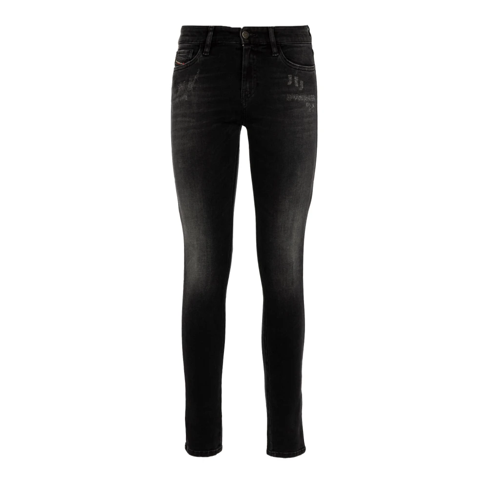Diesel Gescheurde Jeans voor Vrouwen Black Dames