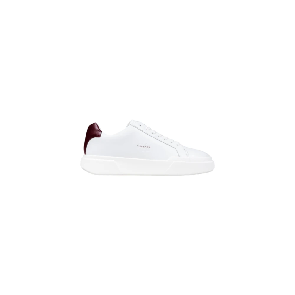 Calvin Klein Men's White Sneakers, 9 Uk, Chunky Cupsol Trainers Ym0ym01344