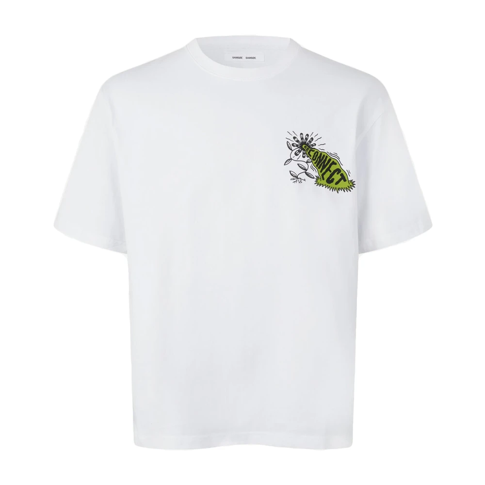 Samsøe Wit Reconnect Loose Fit T-Shirt White Heren