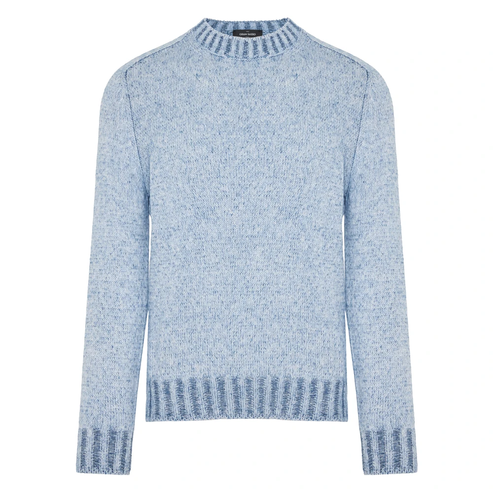 Gran Sasso Luxe Cashmere Blend Gebreide Kleding Blue Heren
