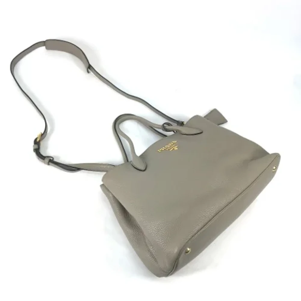Prada Vintage Pre-owned Leather prada-bags Gray Dames