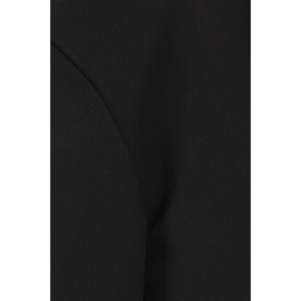 Bally Zwarte Wollen Drill Jas Black Dames