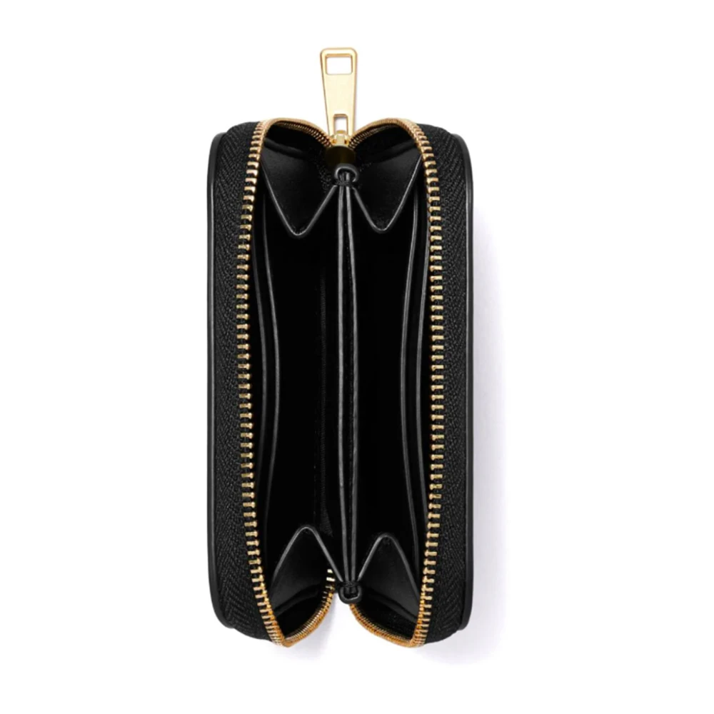 TORY BURCH Zwarte ritsportemonnee van imitatieleer Black Dames
