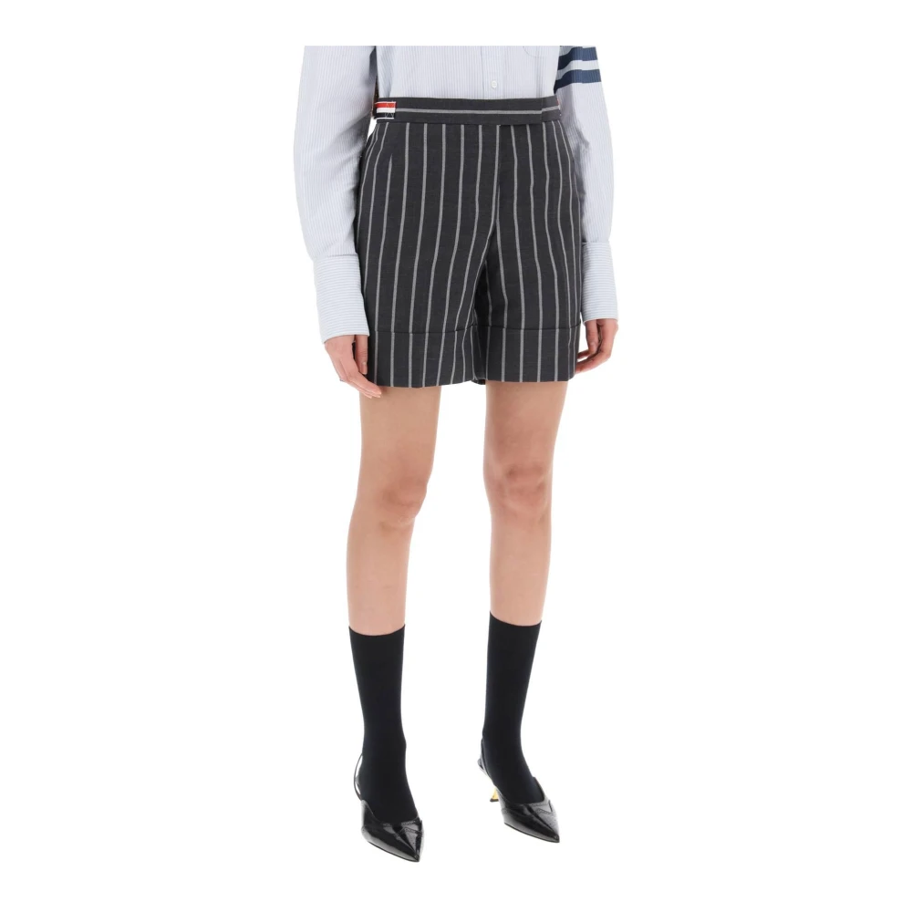 Thom Browne Gestreepte maatwerk shorts Gray Dames
