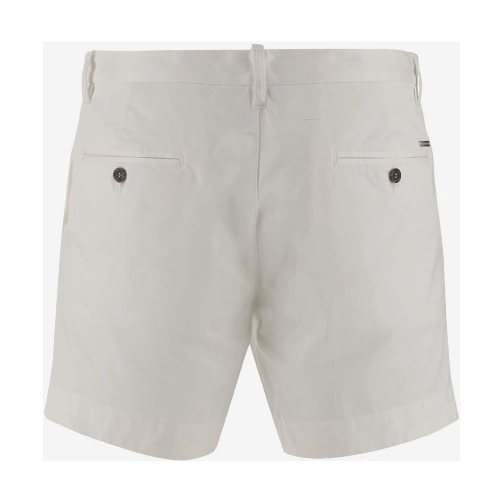 Dsquared2 Witte Denim Shorts White Heren