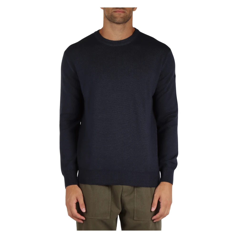 PAUL & SHARK Wollen Crewneck Trui Blue Heren