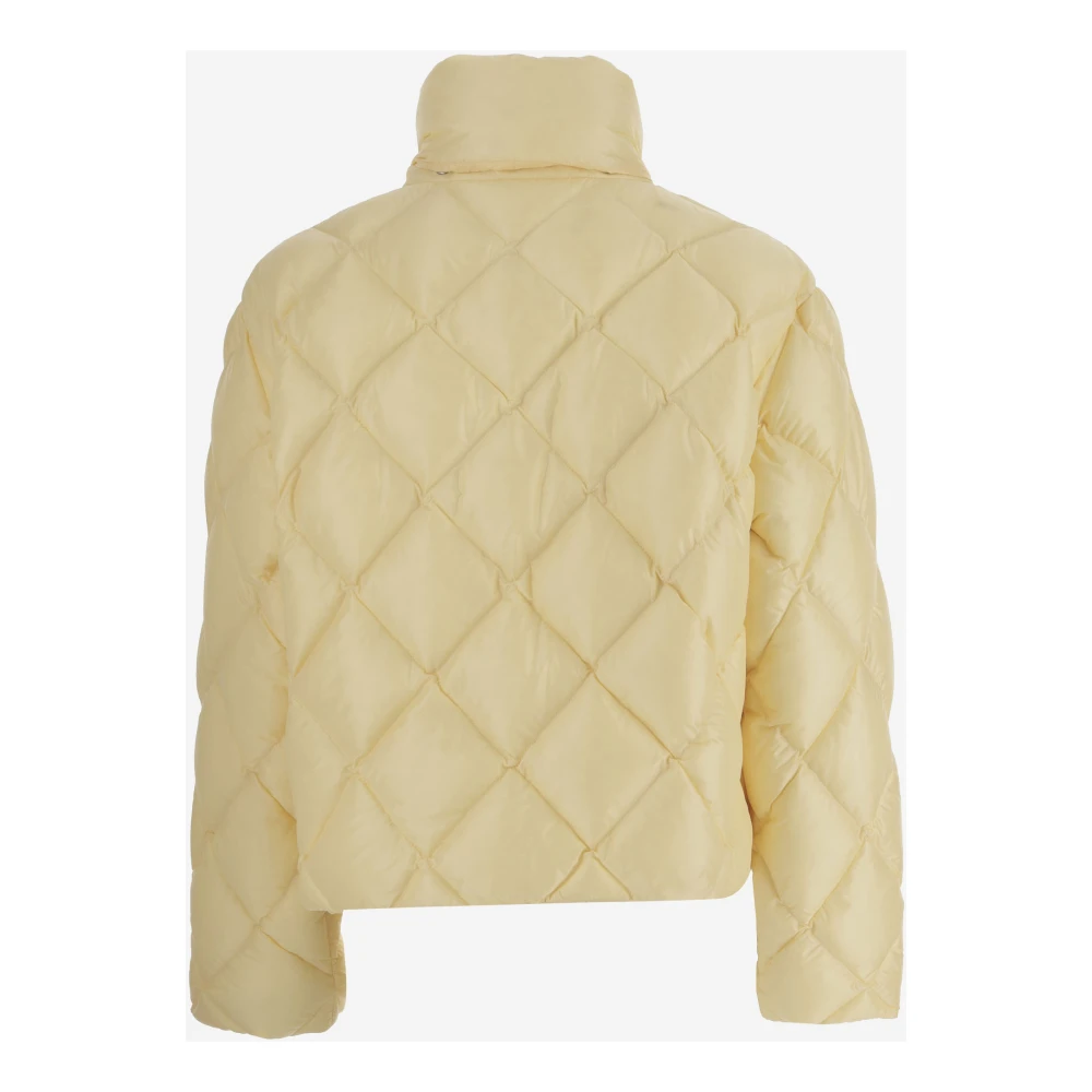 Jil Sander Gewatteerde Nylon Donsjas Geel Gewatteerd Yellow Dames