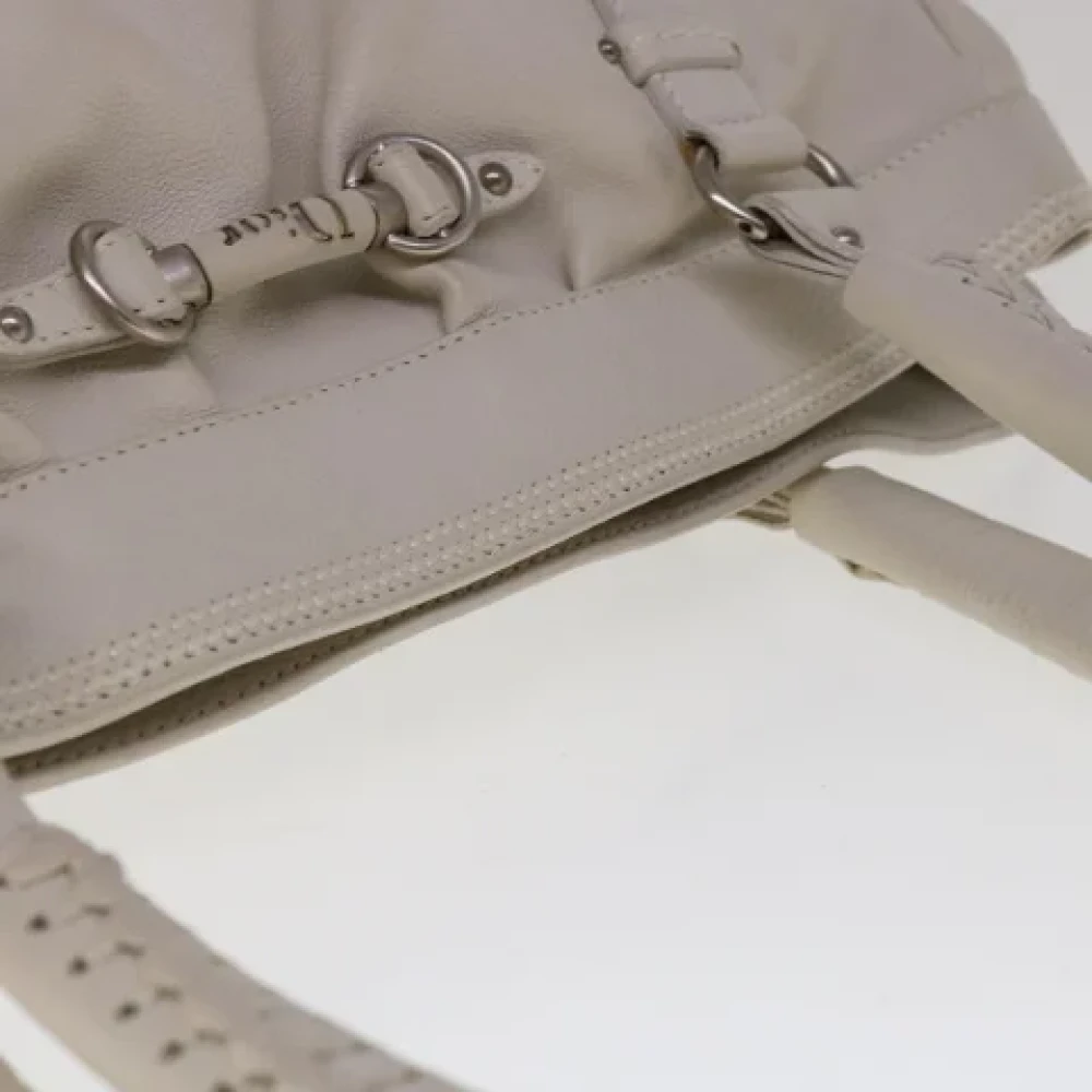 Dior Vintage Pre-owned Leather totes Gray Dames
