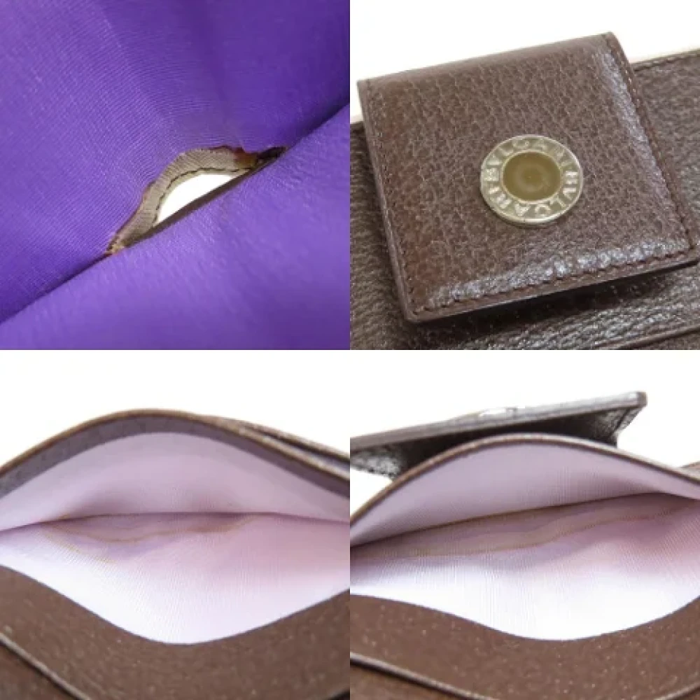 Bvlgari Vintage Pre-owned Canvas wallets Beige Dames