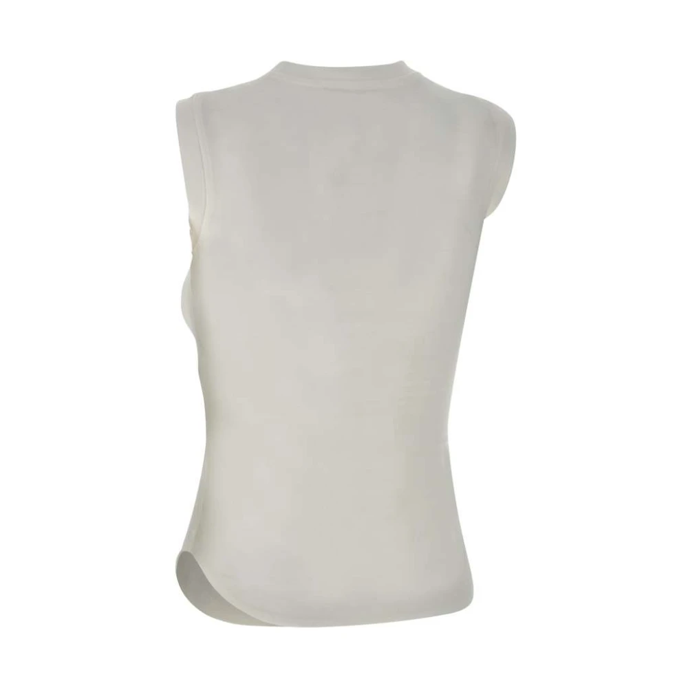 The Attico Witte Katoenen Tanktop Italië White Dames