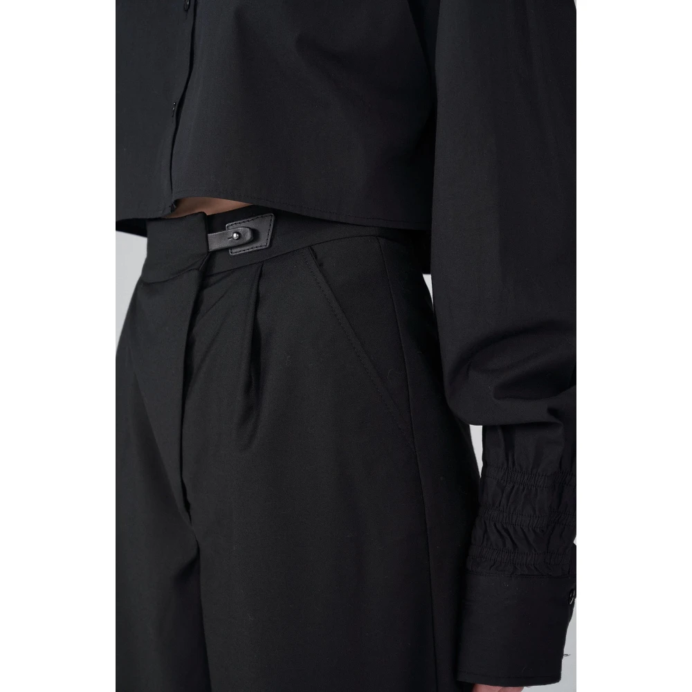 Vespucci by VSP joana Zwarte wollen broek Black Dames