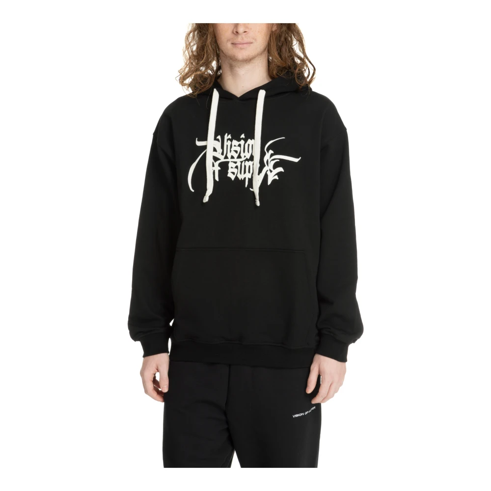 Vision OF Super Engel Standbeeld Patroon Hoodie Black Heren