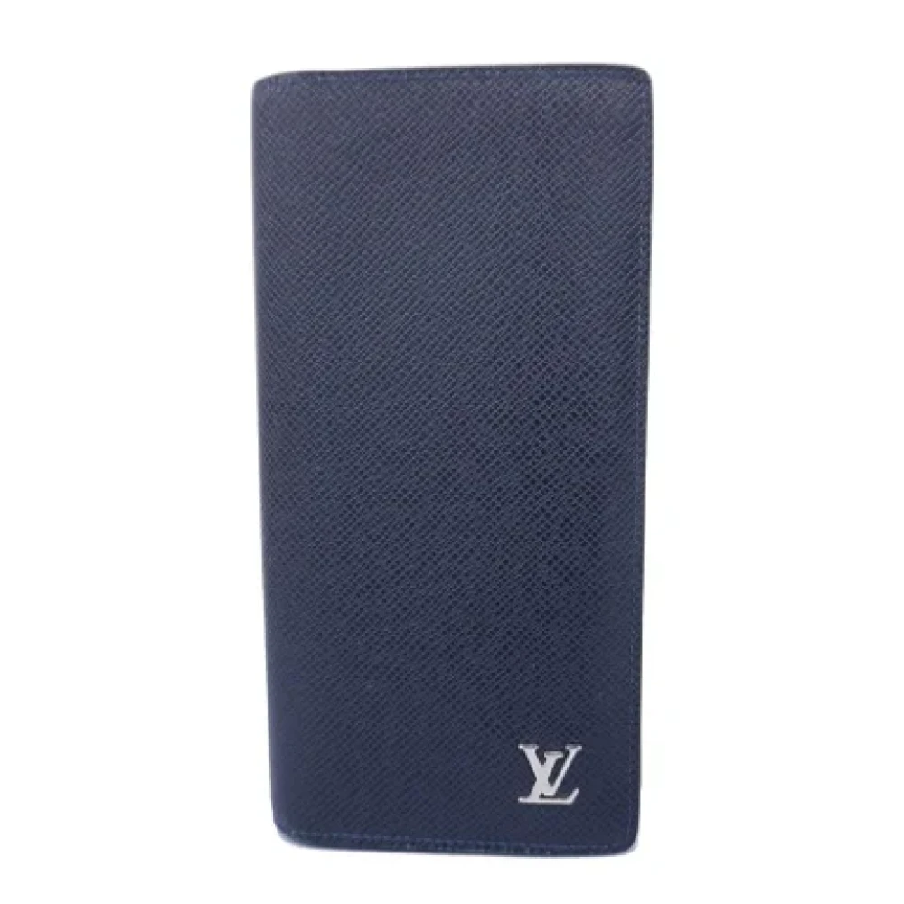 Louis Vuitton Vintage Pre-owned Fabric wallets Blue Heren