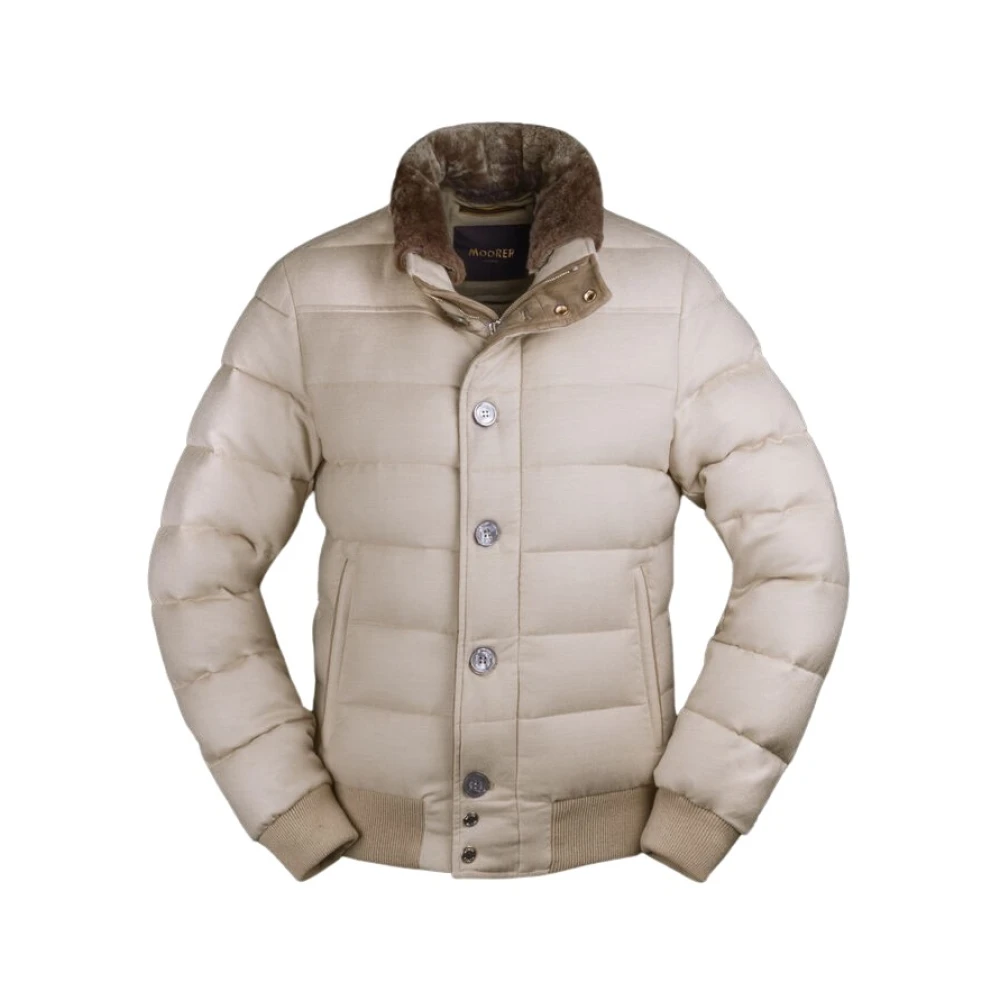 Moorer Bomber Jackets Beige Heren