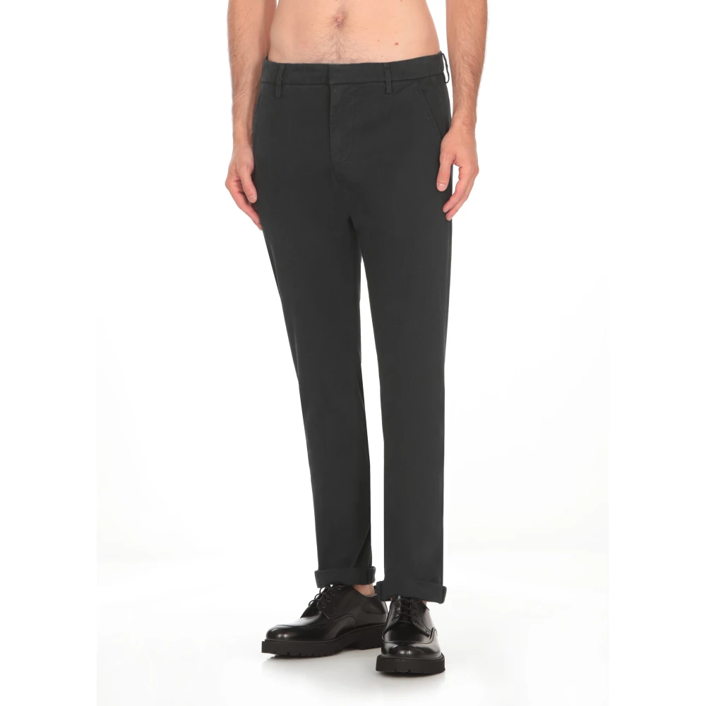 Dondup Blauwe Katoenen Broek met Zakken Blue Heren