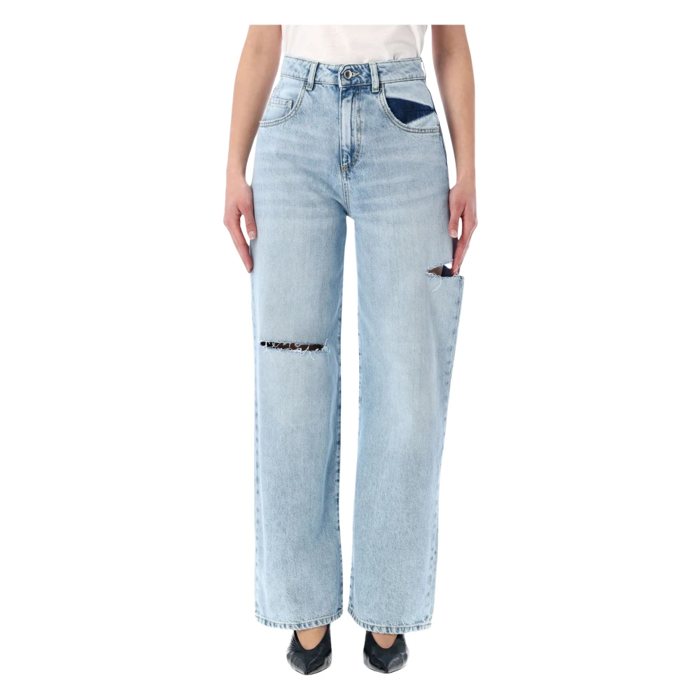 Icon Denim Women's Blue Poppy Wide Leg Jeans - Loose Fit Jeans - W29 - Jeans