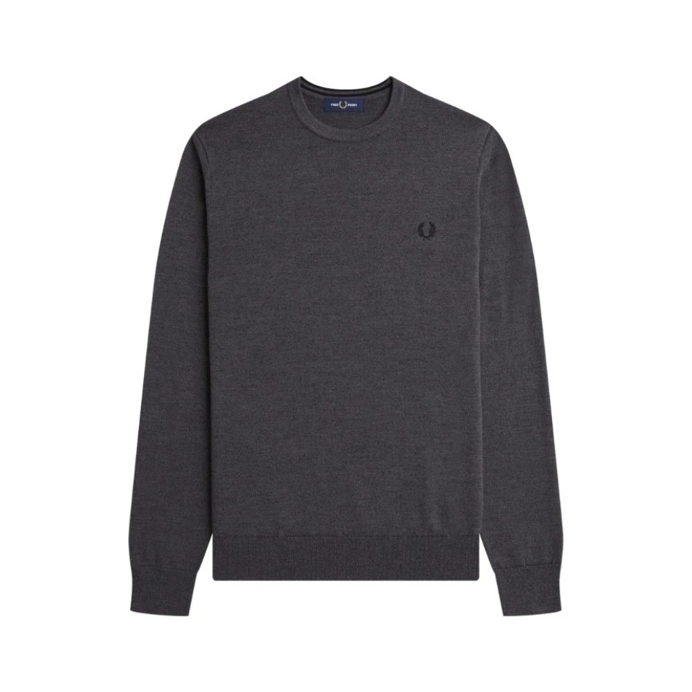 Fred Perry Klassisk Crew Neck Tröja Gray, Herr