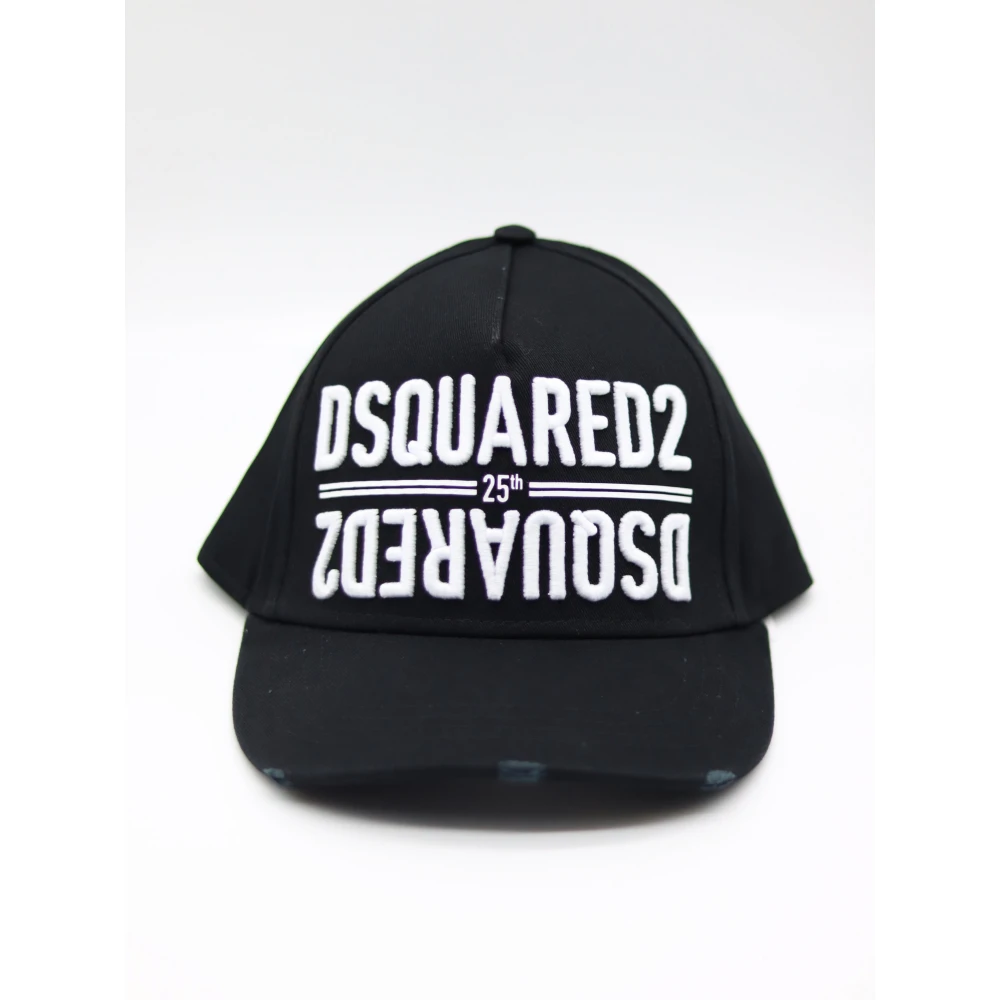 Dsquared2 25-jarig jubileum Vintage Zwarte Baseballpet Black Heren