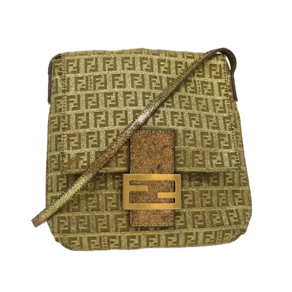 Fendi Vintage Pre-owned Canvas fendi-bags Yellow Dames