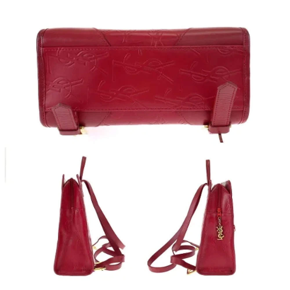 Yves Saint Laurent Vintage Pre-owned Leather backpacks Red Dames