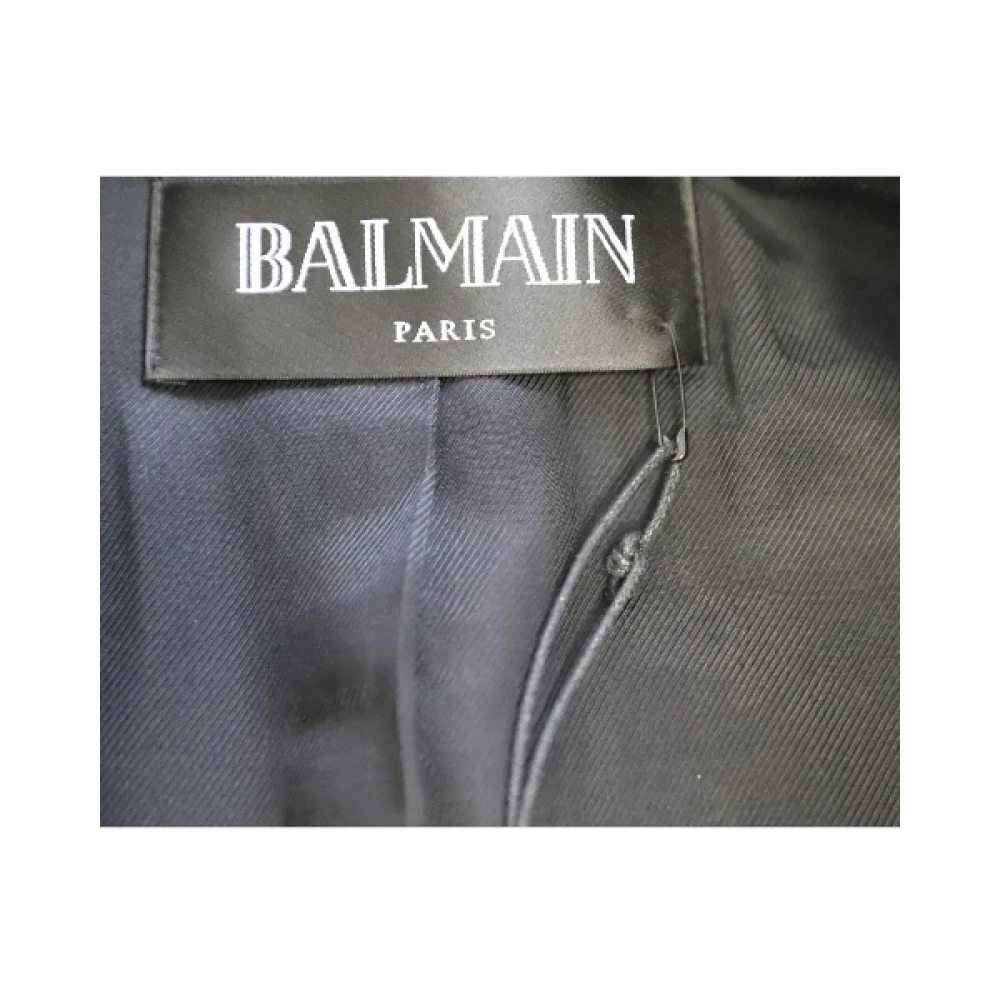 Balmain Pre-owned Fabric outerwear Black Dames
