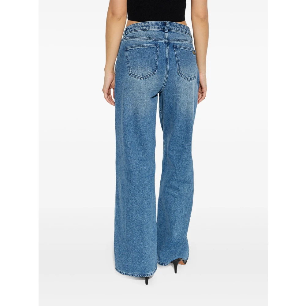 Michael Kors Wide Leg Jeans Union Wash Blue Dames