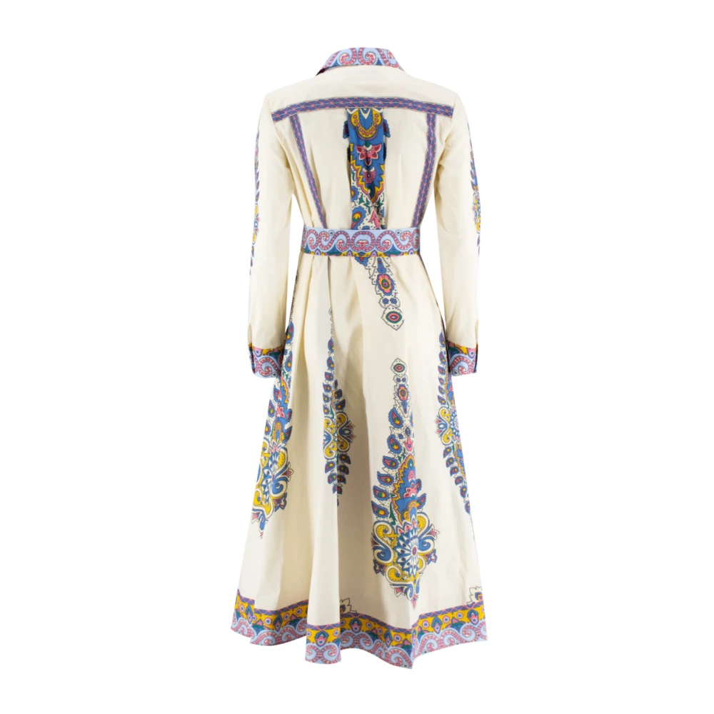 ETRO Paisley Medallion Katoenen Chemisier Jurk Multicolor Dames