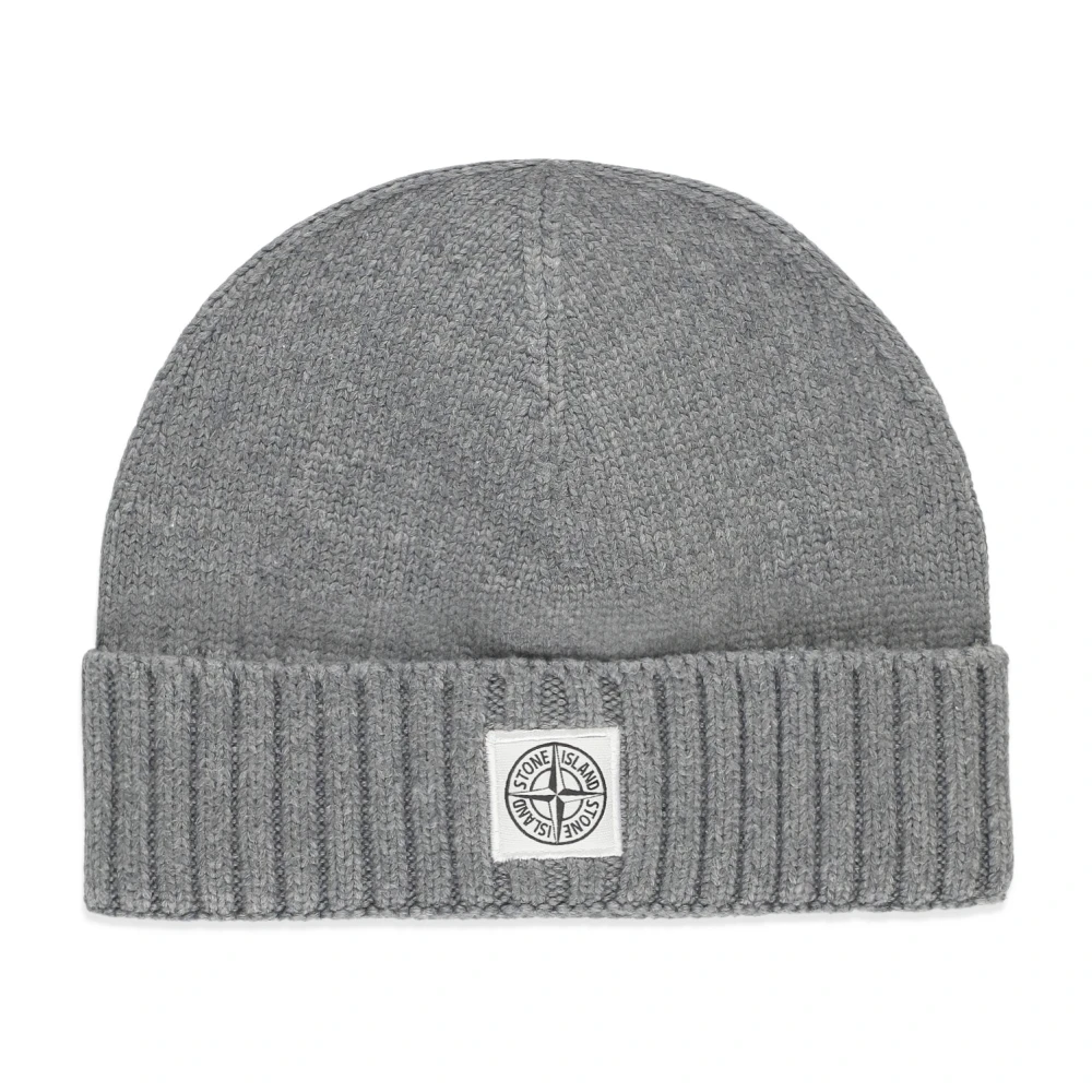 Stone Island Junior Ull Beanie Mössa Grå Gray, Pojke