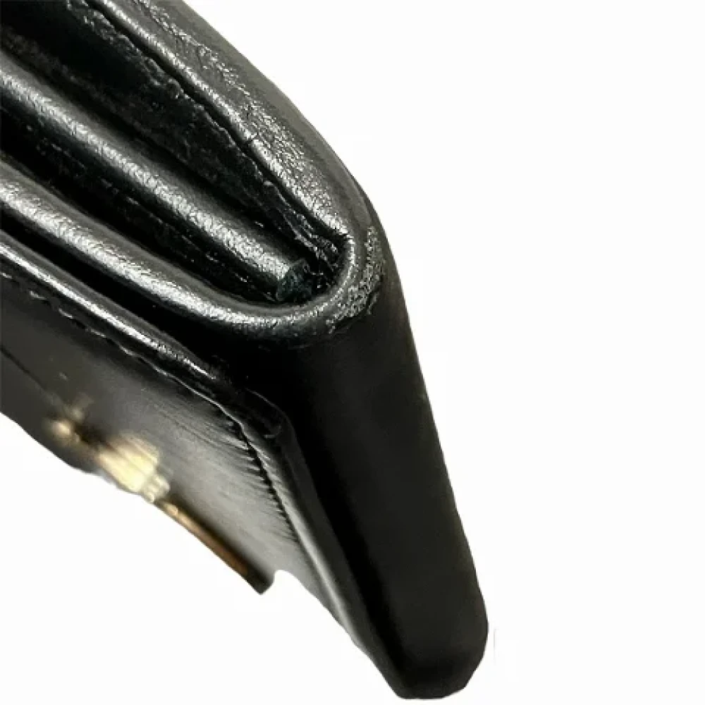 Bvlgari Vintage Pre-owned Leather wallets Black Dames