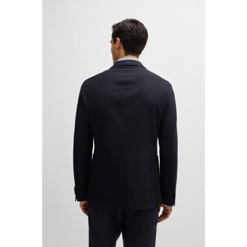 Boss Blauwe Flanellen Jas P-Hanry Blue Heren