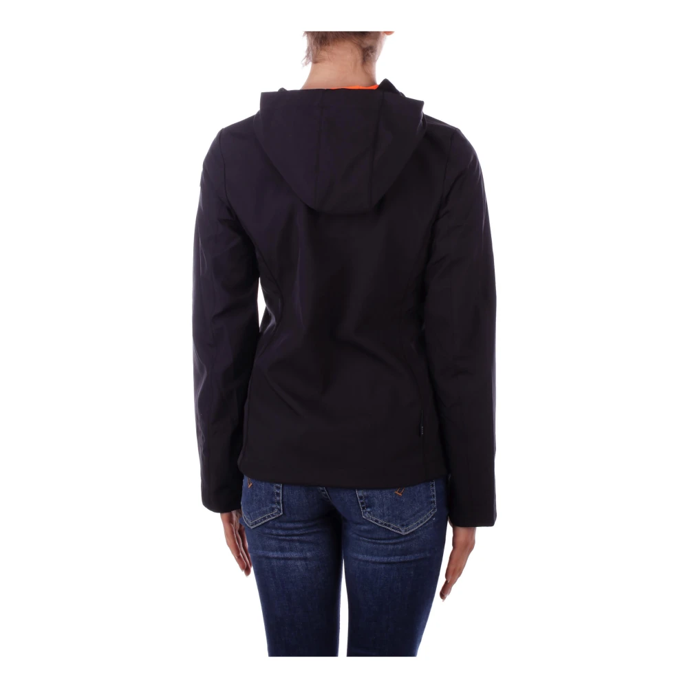 Suns Zwarte Hoodie met Ritssluiting Black Dames