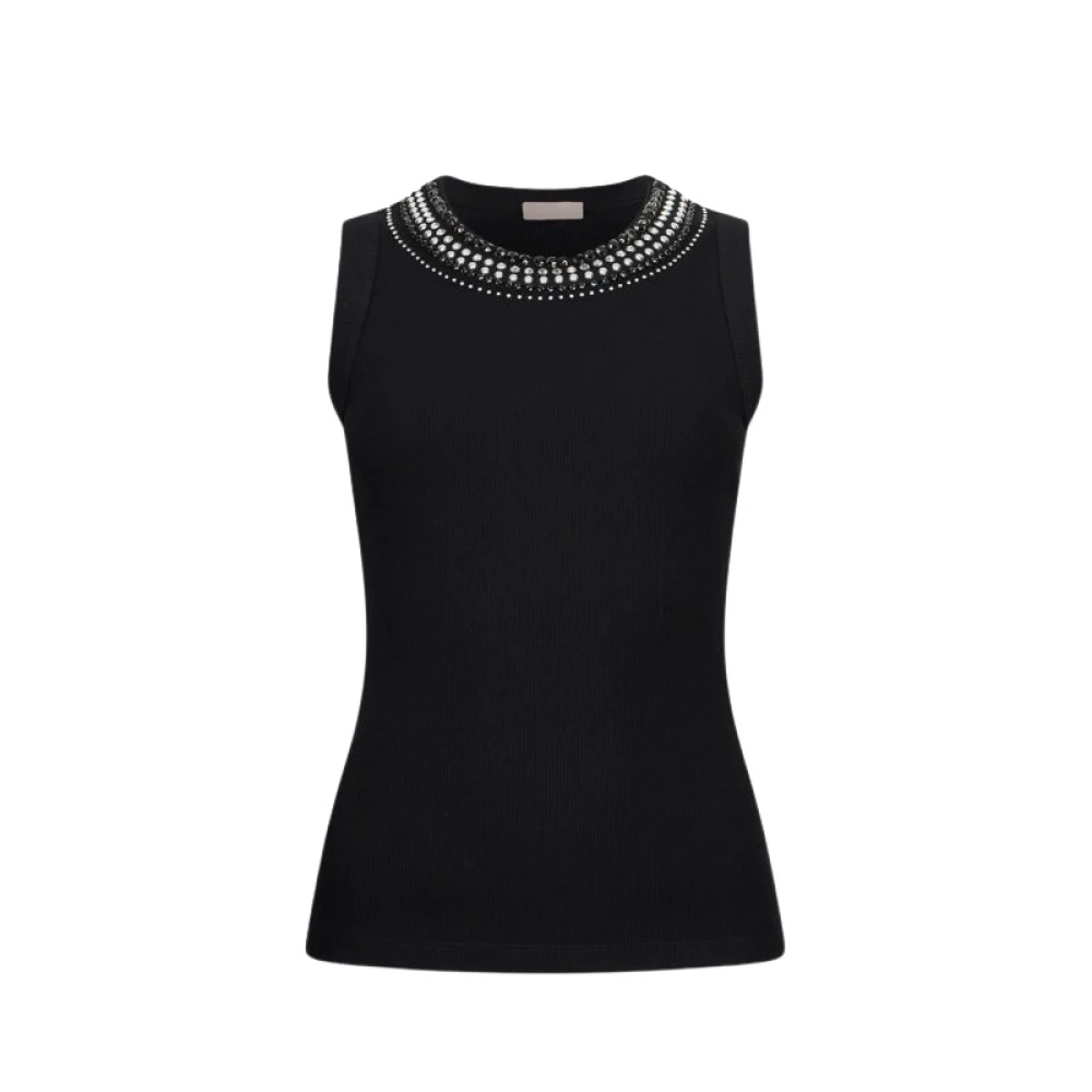 Liu Jo Donna Nero Top, L, New,