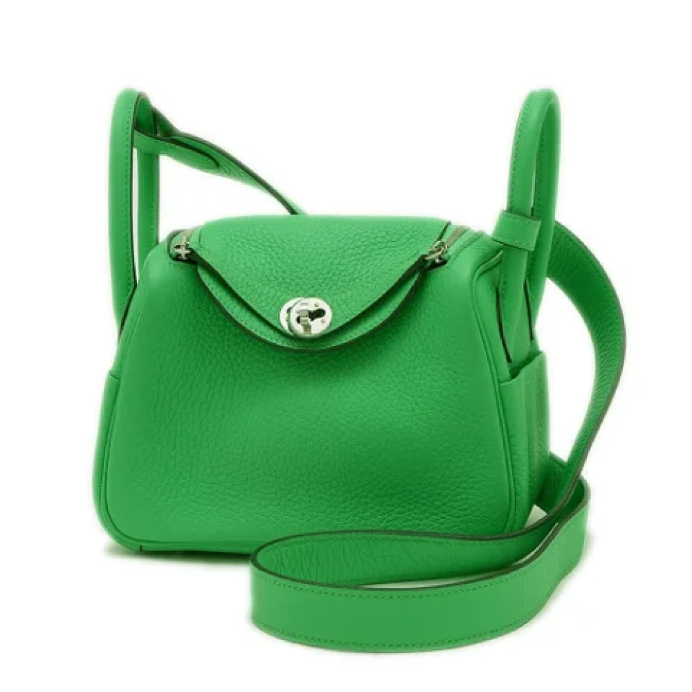 Hermès Vintage Pre-owned Leather handbags Green Dames