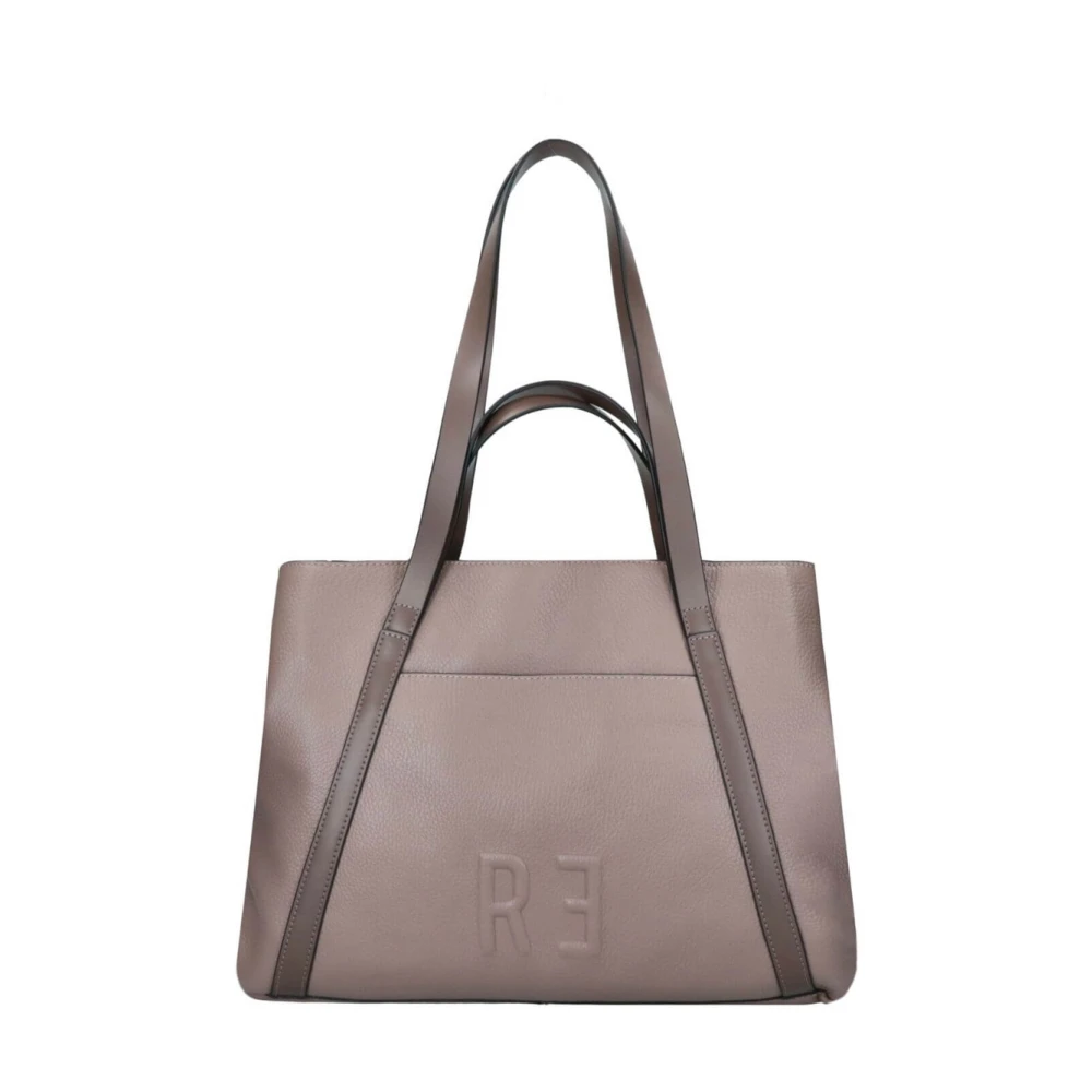 Rebelle Elegante Leren Shopper Tas Galaxy Collectie Brown Dames
