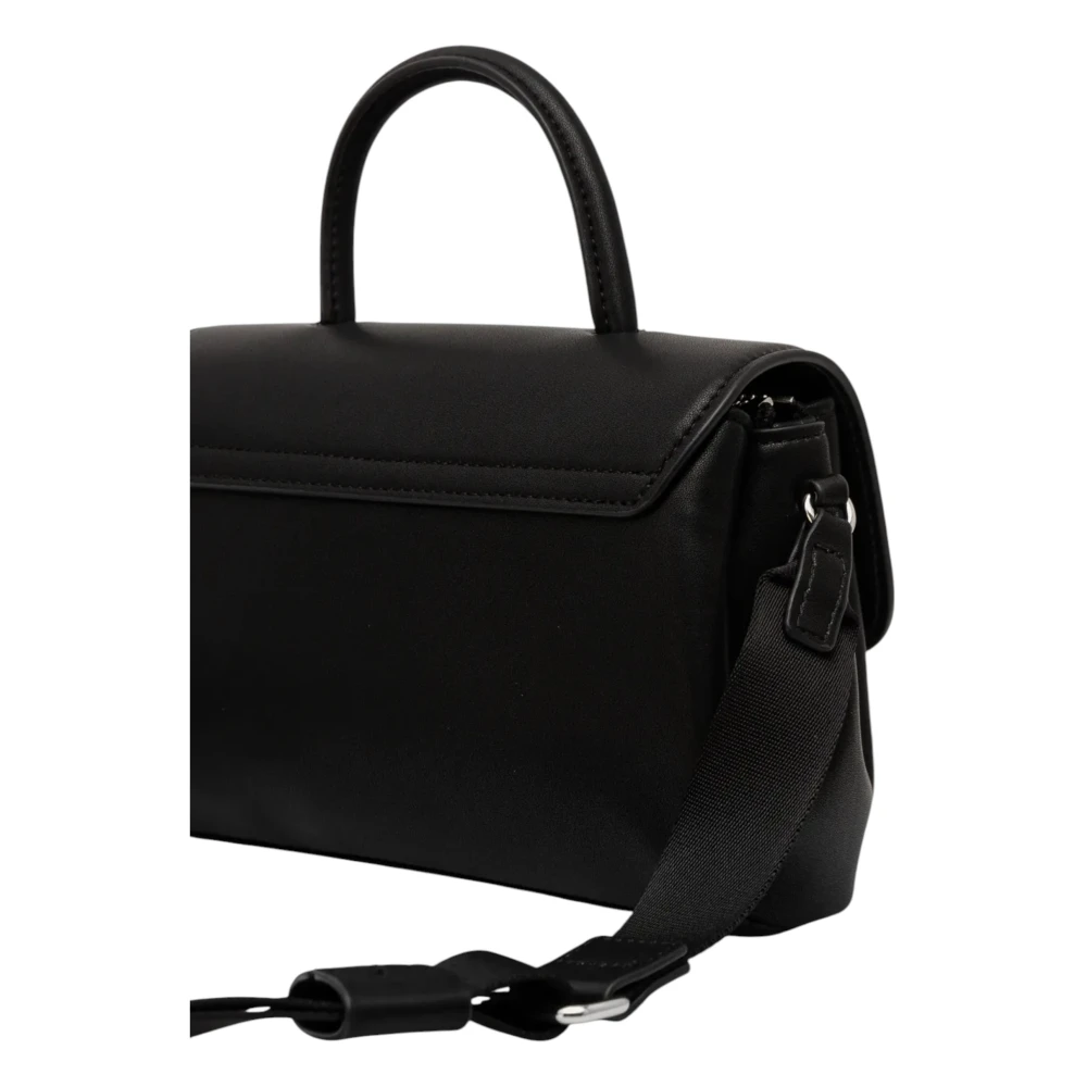 Tommy Hilfiger Zwarte Schoudertas met Schouderband Kliksluiting Black Dames