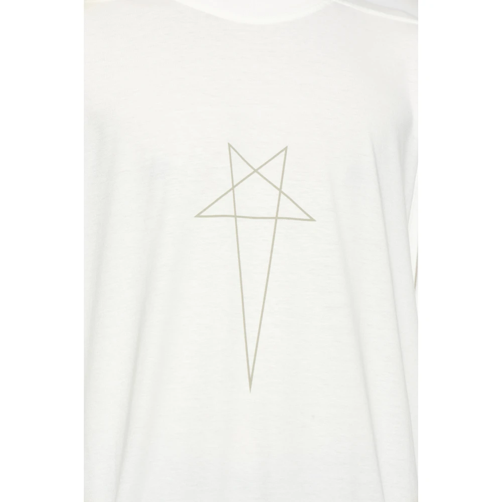 Rick Owens Oversized T-shirt Jumbo Beige Heren
