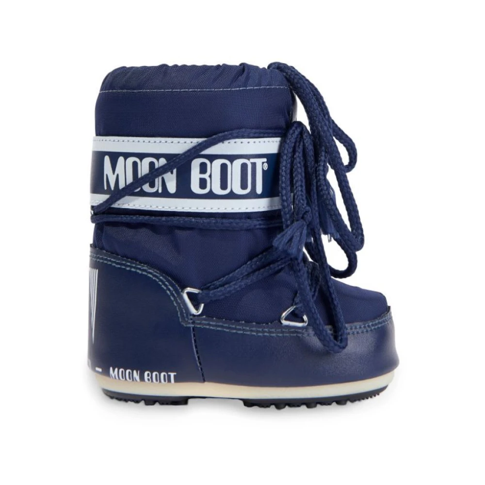 Moon Boot Ikonisk Mini Nylon Vinterstövlar Blue, Unisex