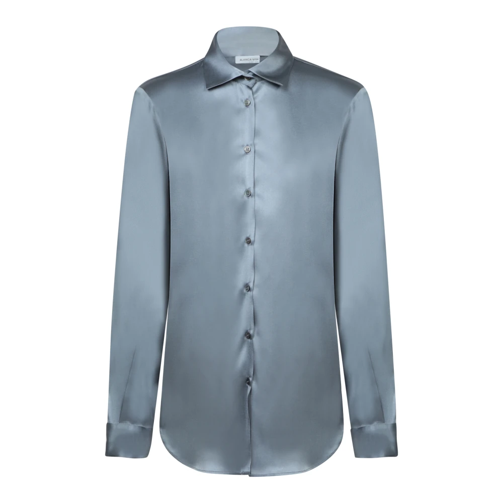 Blanca Vita Blauw Shirt Damesmode Stijl Blue Dames