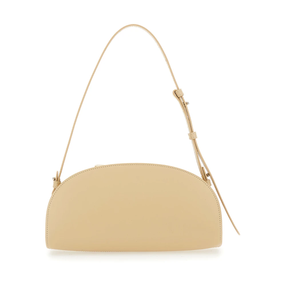 A.p.c. Beige Schoudertas met Logo Belettering Beige Dames
