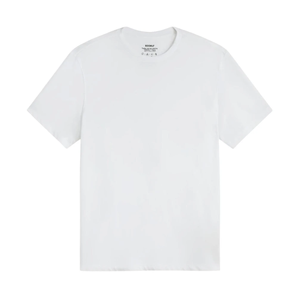 Ecoalf Men's White T-Shirts, M, T-Shirt With Column Pattern