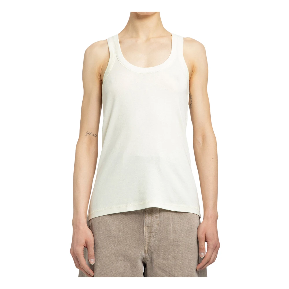 Lemaire Sleeveless Tops Yellow Dames