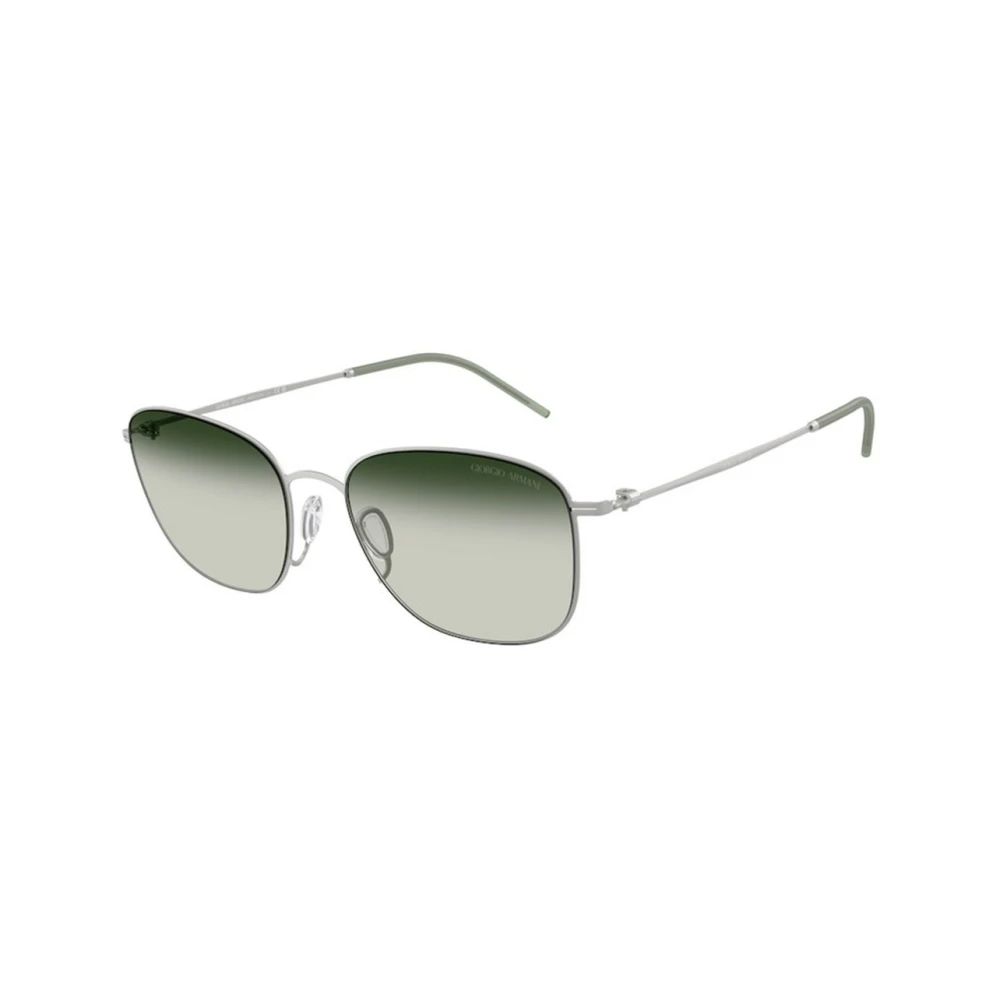 Giorgio Armani Men's Gray Sunglasses, 54 Mm, Pillow-Frame Metal Sunglasses