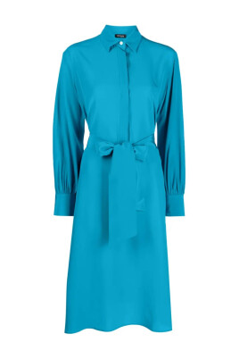 robe-midi-casual-en-soie-marron