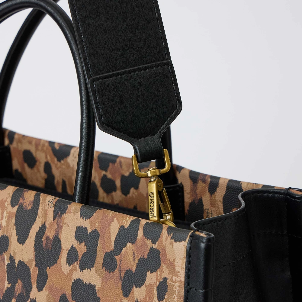 Just Cavalli Luipaardprint Schoudertas Brown Dames