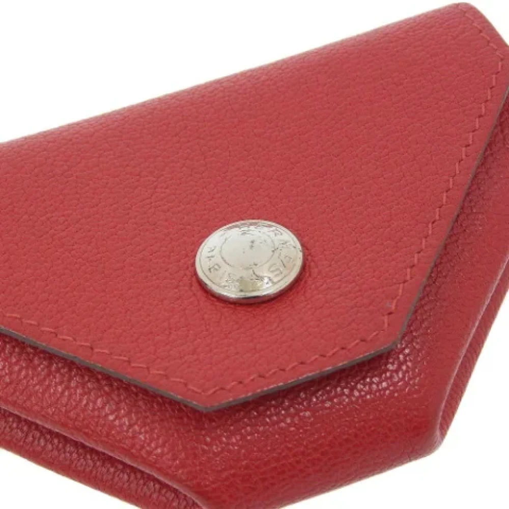Hermès Vintage Pre-owned Leather wallets Red Dames