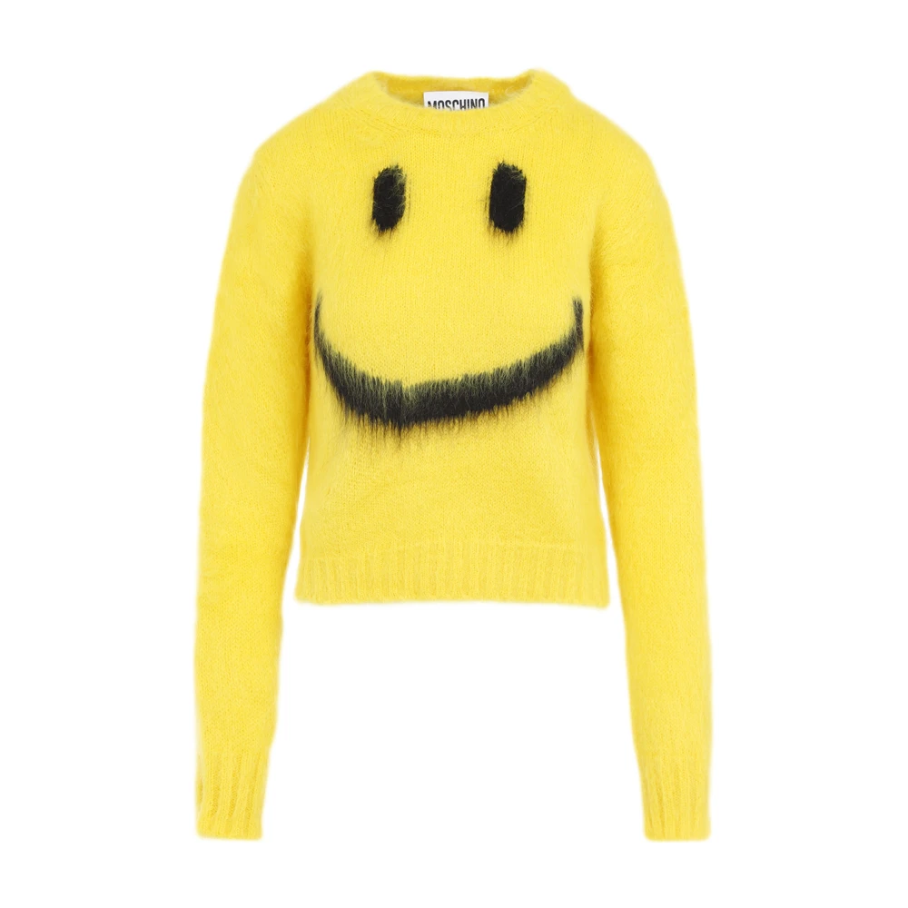 Moschino Gele Mohair Sweater Yellow Dames