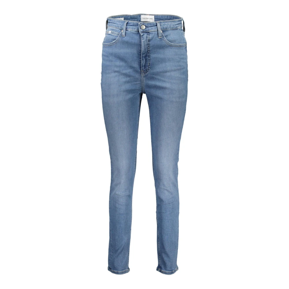 Calvin Klein Women's Blue Skinny Fit Jeans, W27, Cotton Skinny Jeans With Logo Detail