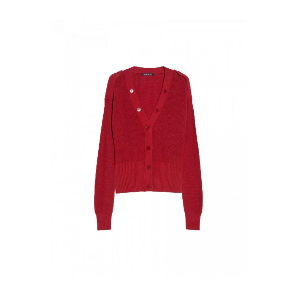 Pennyblack Katoen & Wol Vest met V-Hals Red Dames